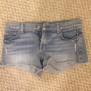 Cut off denim shorts